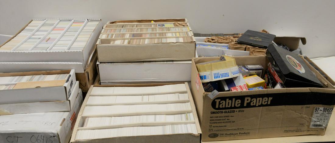 Table lot of boxes of baseball cards and basketball (1 of 9)