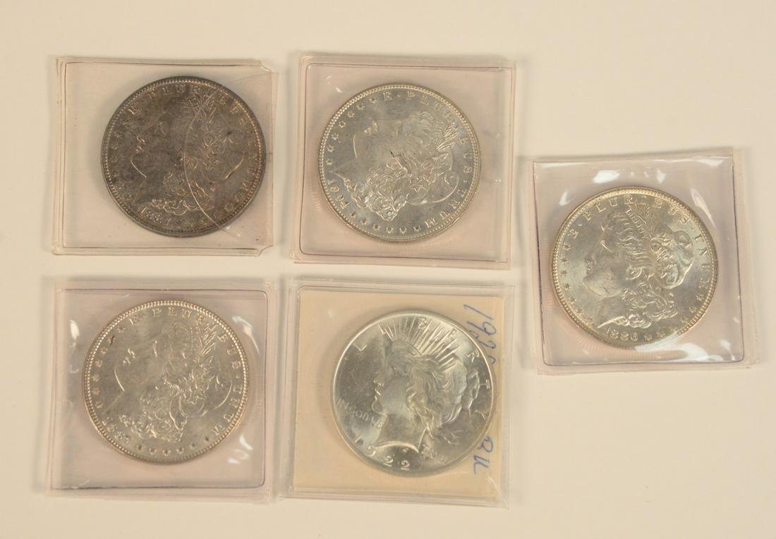 Five Silver dollars all uncirculated to include 1 - (1 of 5)