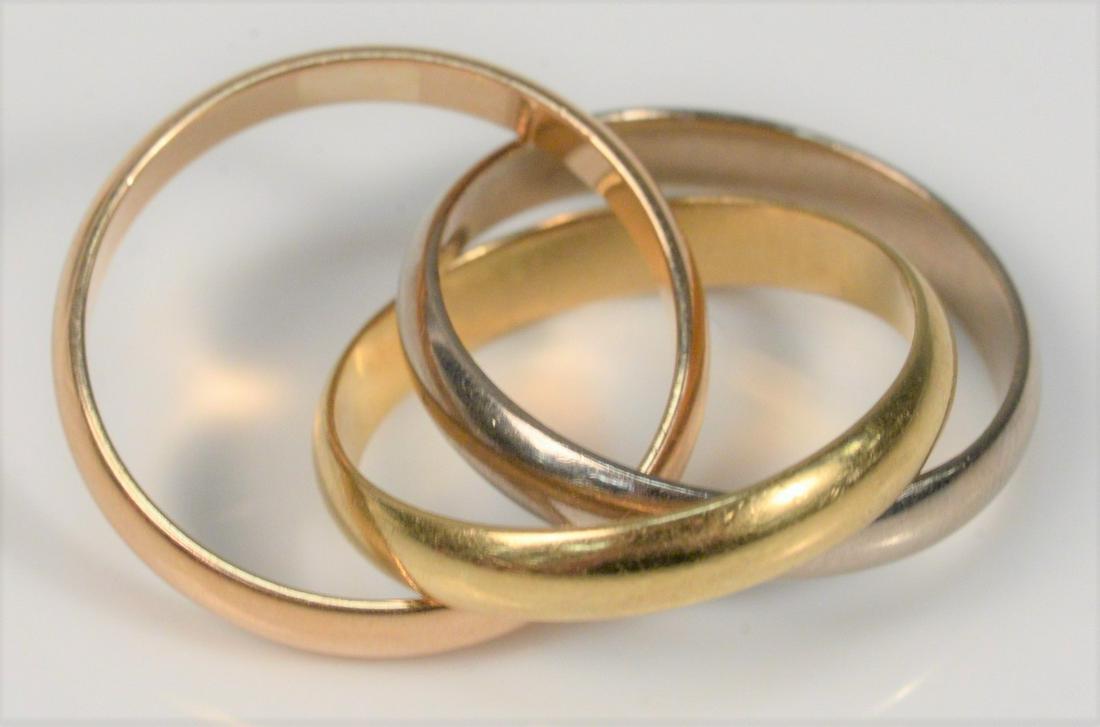 Cartier 18 Karat Gold Trinity Ring in original Cartier: Cartier 18 Karat Gold Trinity Ringin original Cartier boxsize 7 9 grams