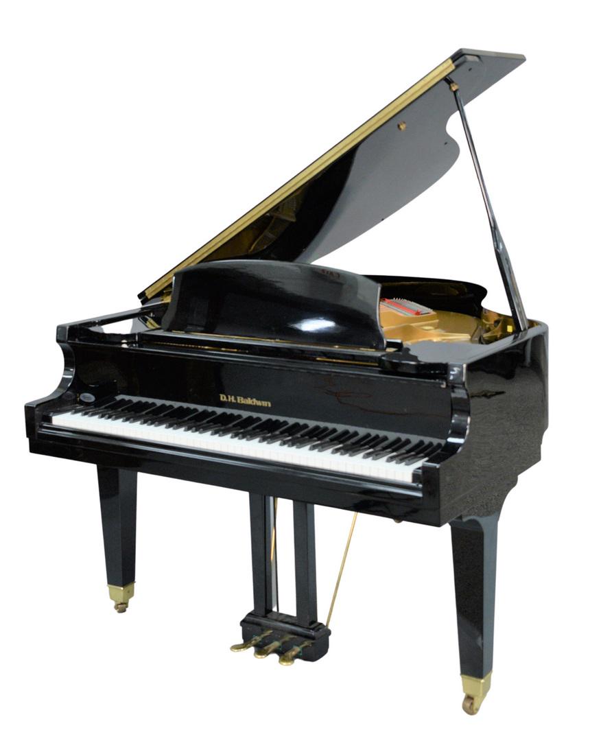 D.H. Baldwin Baby Grand Piano ebonized, marked D.H.: D.H. Baldwin Baby Grand Pianoebonized, marked D.H. Baldwin C172width 56 inches, length 67 inchesProvenance: Matthes-Theriault Collection, Woodbridge, Connecticut