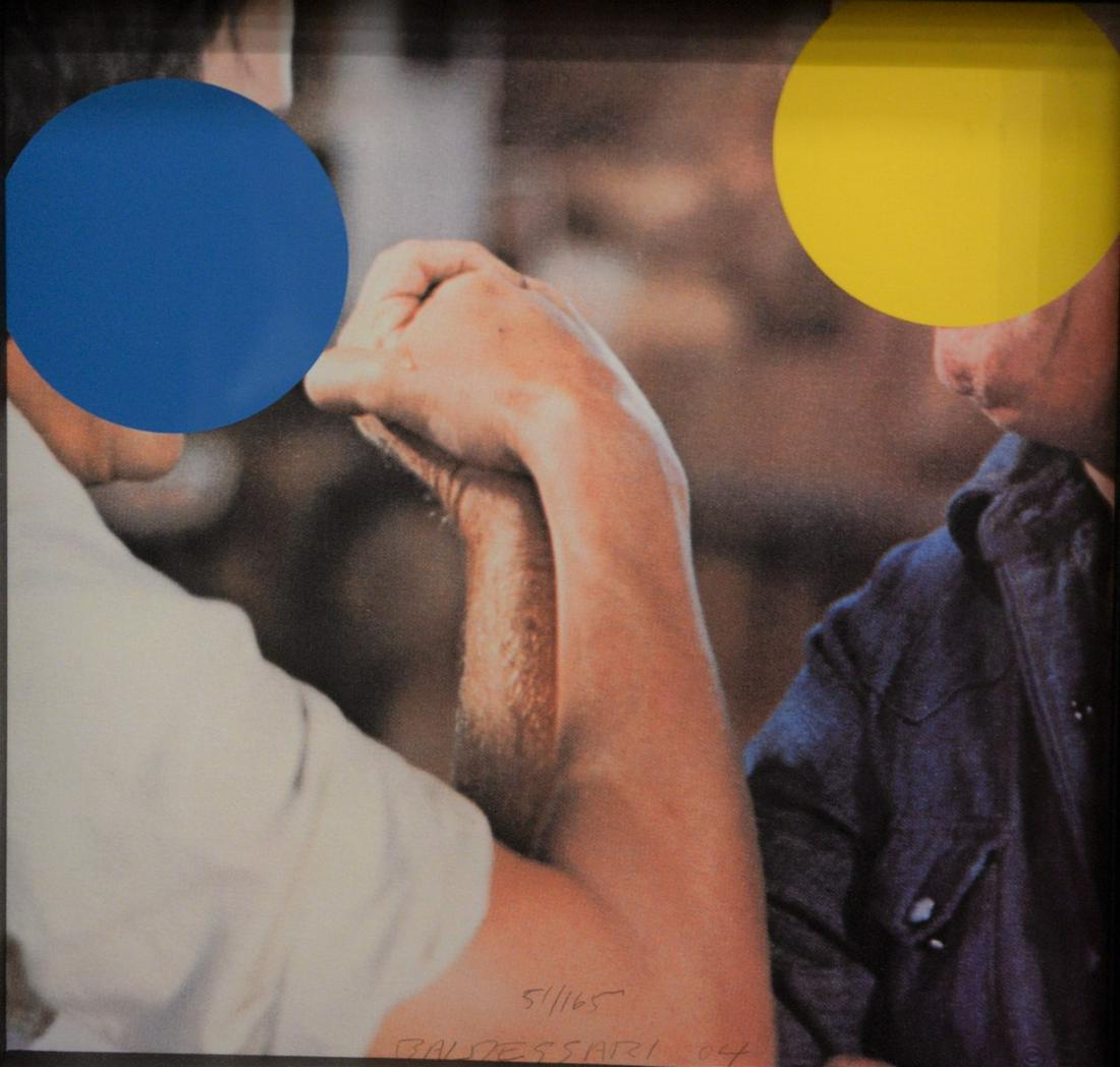 John Baldessari (American, 1931 - 2020) "Two Opponents: John Baldessari (American, 1931 - 2020)"Two Opponents (Blue and Yellow), 2004"screenprint in colors on papersigned, numbered 51/165, and dated in pencilartist's and publisher's blind stamps lower righ