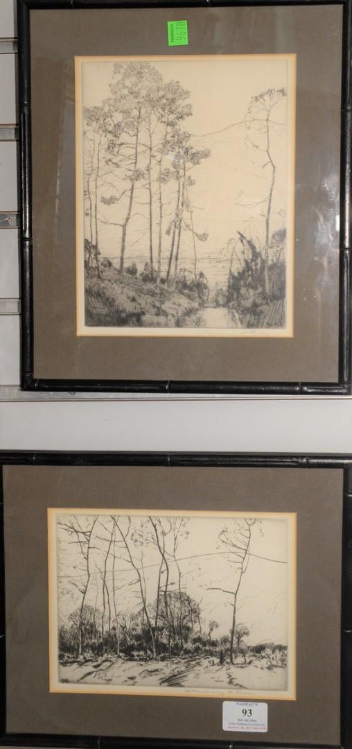 Two Chauncey Foster Ryder Etchings Mountainous (1 of 4)