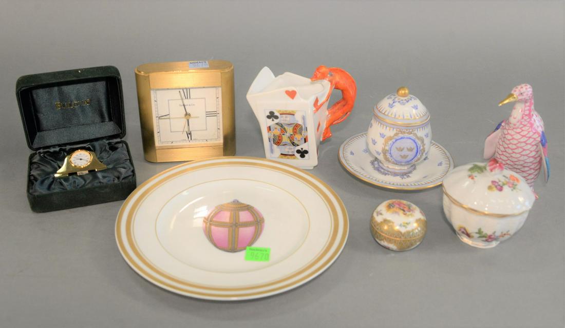 Tray Lot  to include Royal Bayreuth card mug with (1 of 5)