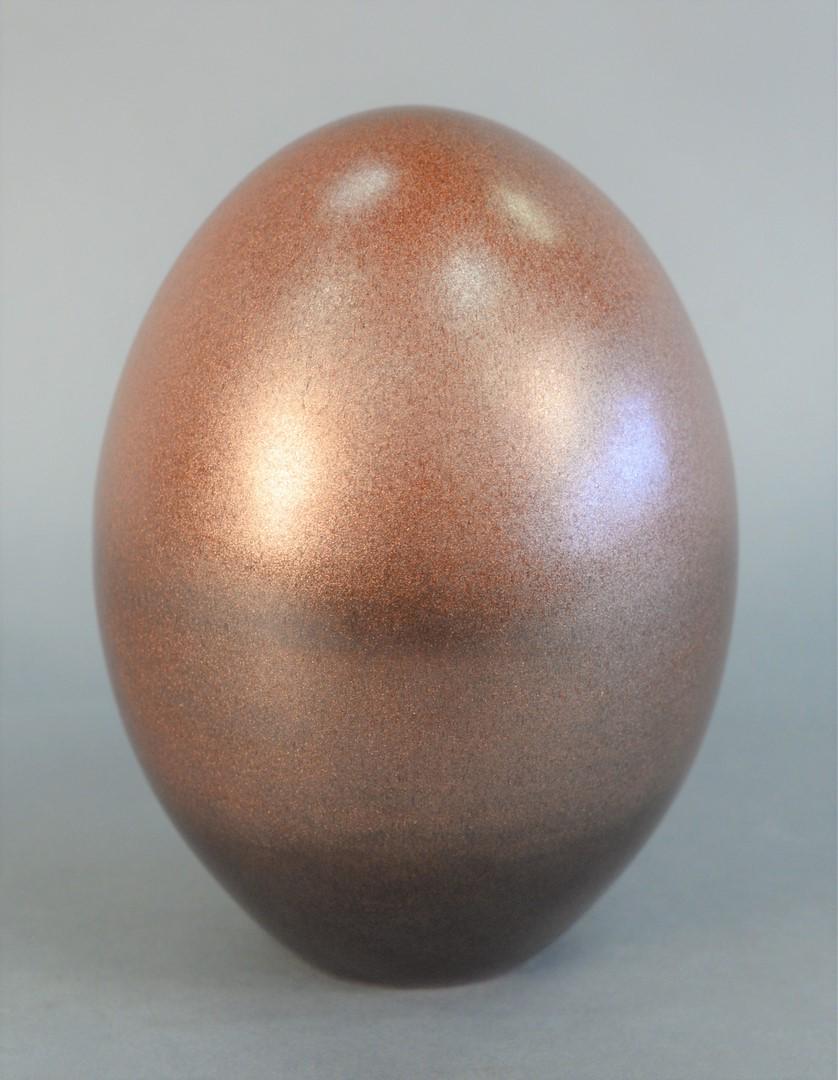 Pol Chambost (French, 1906 - 1983) Egg Form, 1977: Pol Chambost (French, 1906 - 1983)Egg Form, 1977enameled earthenware signed and dated on the undersideheight 9 inchesProvenance: The Gloria Schiff Estate, New York, NY