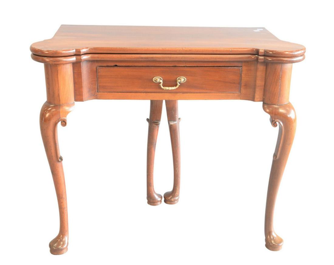 Queen Anne Style Mahogany Games Table height 28 1/2 (1 of 5)