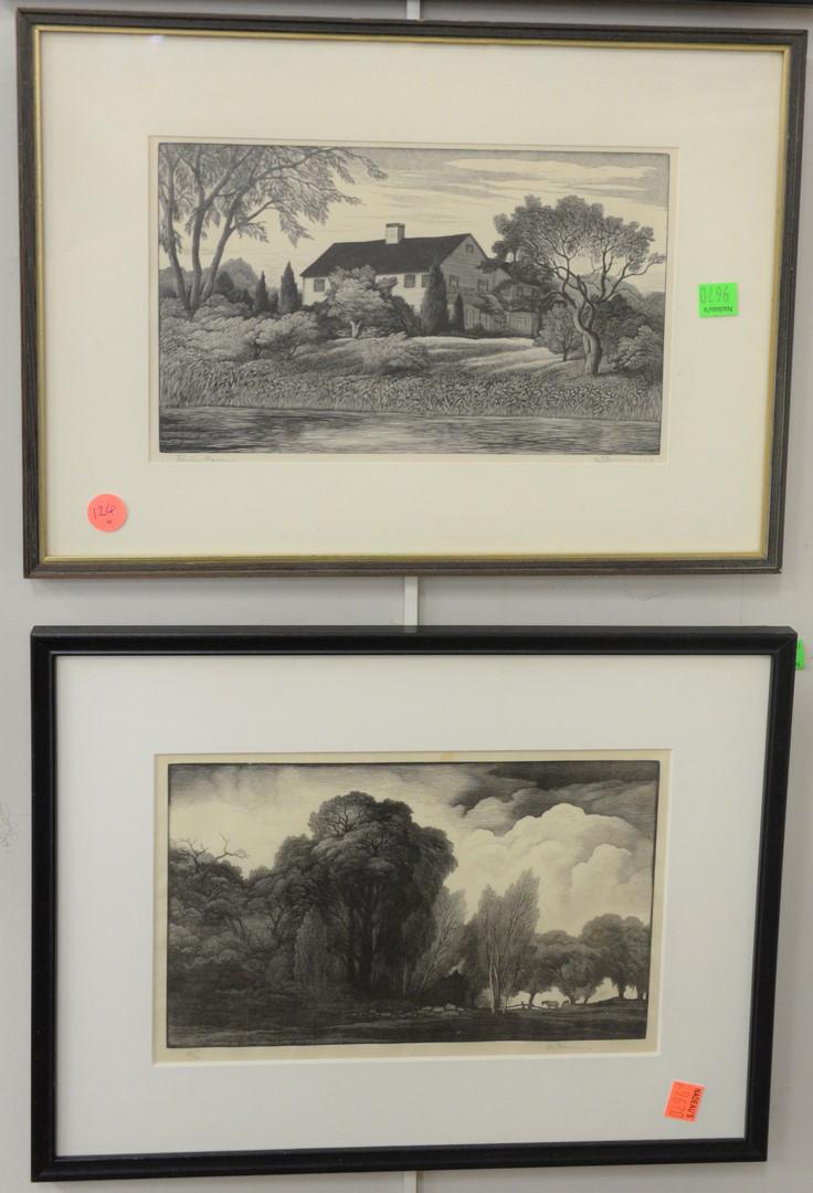 Four Thomas Nason (1889 - 1971) Wood Engravings and (1 of 4)