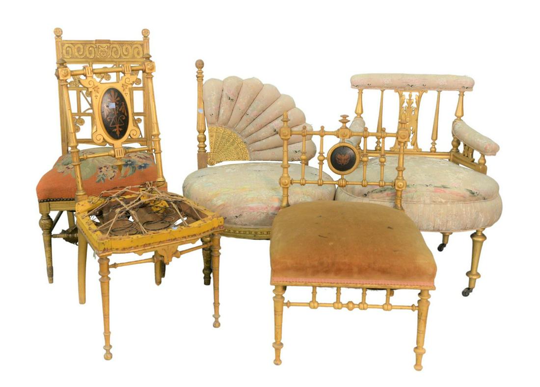 Seven piece group to include a pair Victorian (1 of 4)