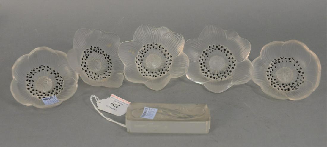 Six Piece Group of Lalique  to include five frosted (1 of 4)
