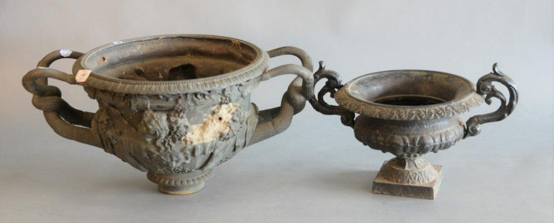Two Planters to include French bronze, two handled urn, (1 of 4)