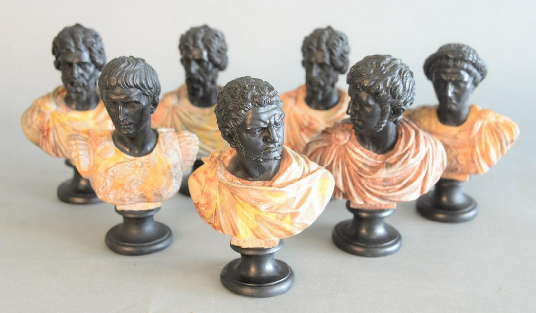Set of seven Cast Composition Busts of Roman Soldiers (1 of 3)