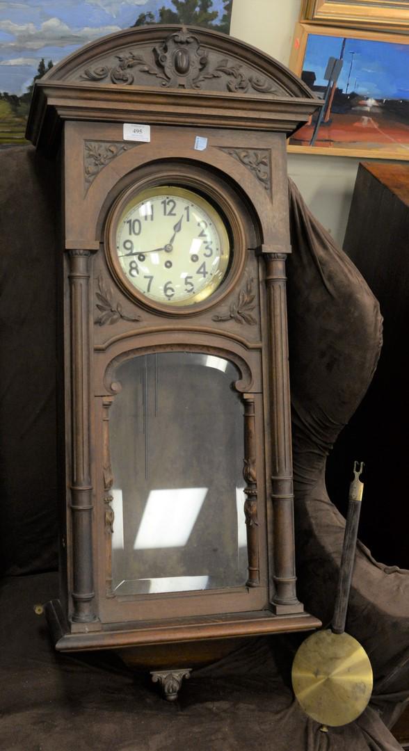 German Walnut Regulator Clock Provenance: Thirty-five (1 of 3)