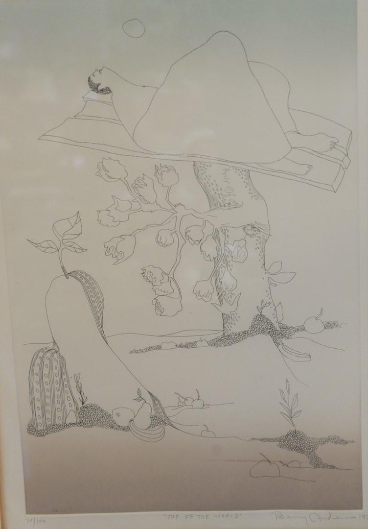 Benny Andrews (American, 1930 - 2006) "Top of the (1 of 3)