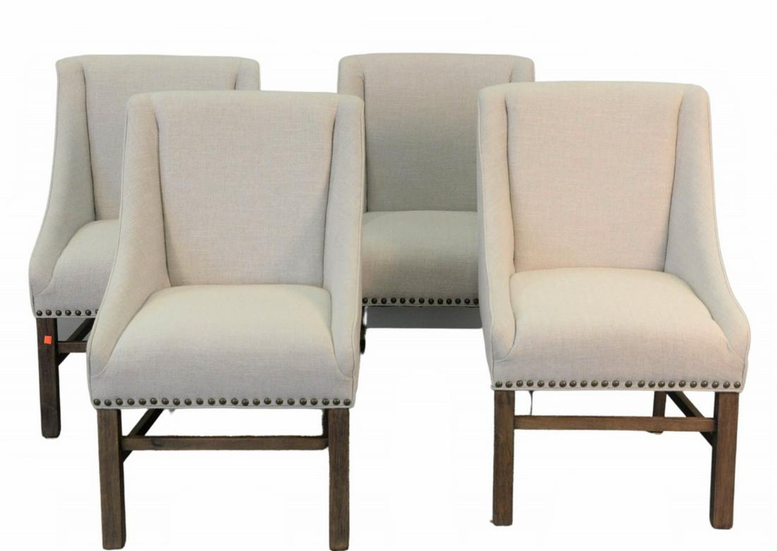 Set of Four Upholstered Chairs Provenance: The Estate: Set of Four Upholstered ChairsProvenance: The Estate of Diana Atwood JohnsonHeight 36"Provenance: The Estate of Diana Atwood Johnson