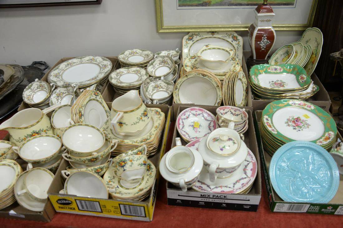 Group of Eight Tray Lots of Various Porcelain Pieces to (1 of 3)