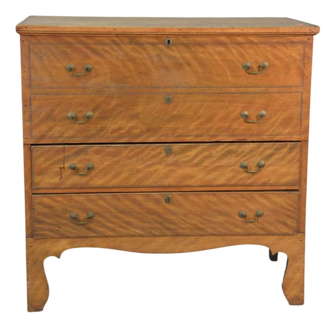 Chippendale Blanket Chest with lift-top and two drawers (1 of 3)