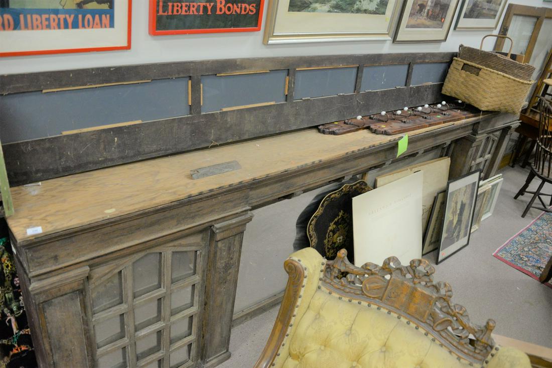 Victorian Bar Back with mirrored back along with two (1 of 2)