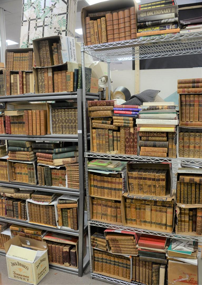 25 boxes of 19th Century Leather Bound Books, included (1 of 7)