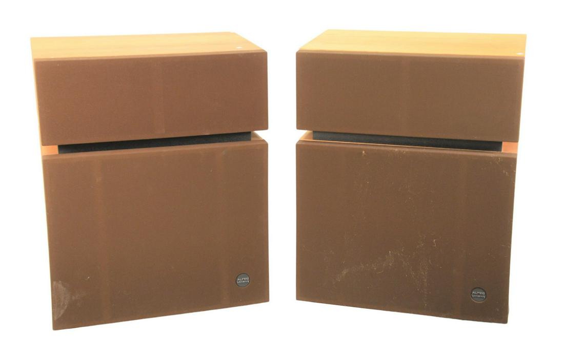 Pair of Altec Lansing Speakers, model nineteen two-way: Pair of Altec Lansing Speakers, model nineteen two-way studio monitor system, height 39 inches, width 30 inches.