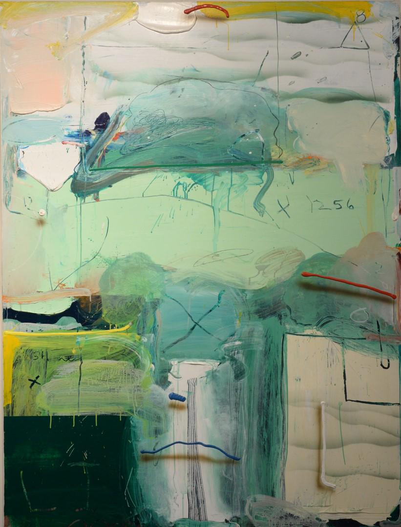 James Havard (American, b. 1937), Radnor Green, No.: James Havard (American, b. 1937), Radnor Green, No. 731, 1982, acrylic on canvas, signed, titled, and dated on the reverse, Louis K. Meisel Gallery label on the reverse, 66" x 50".