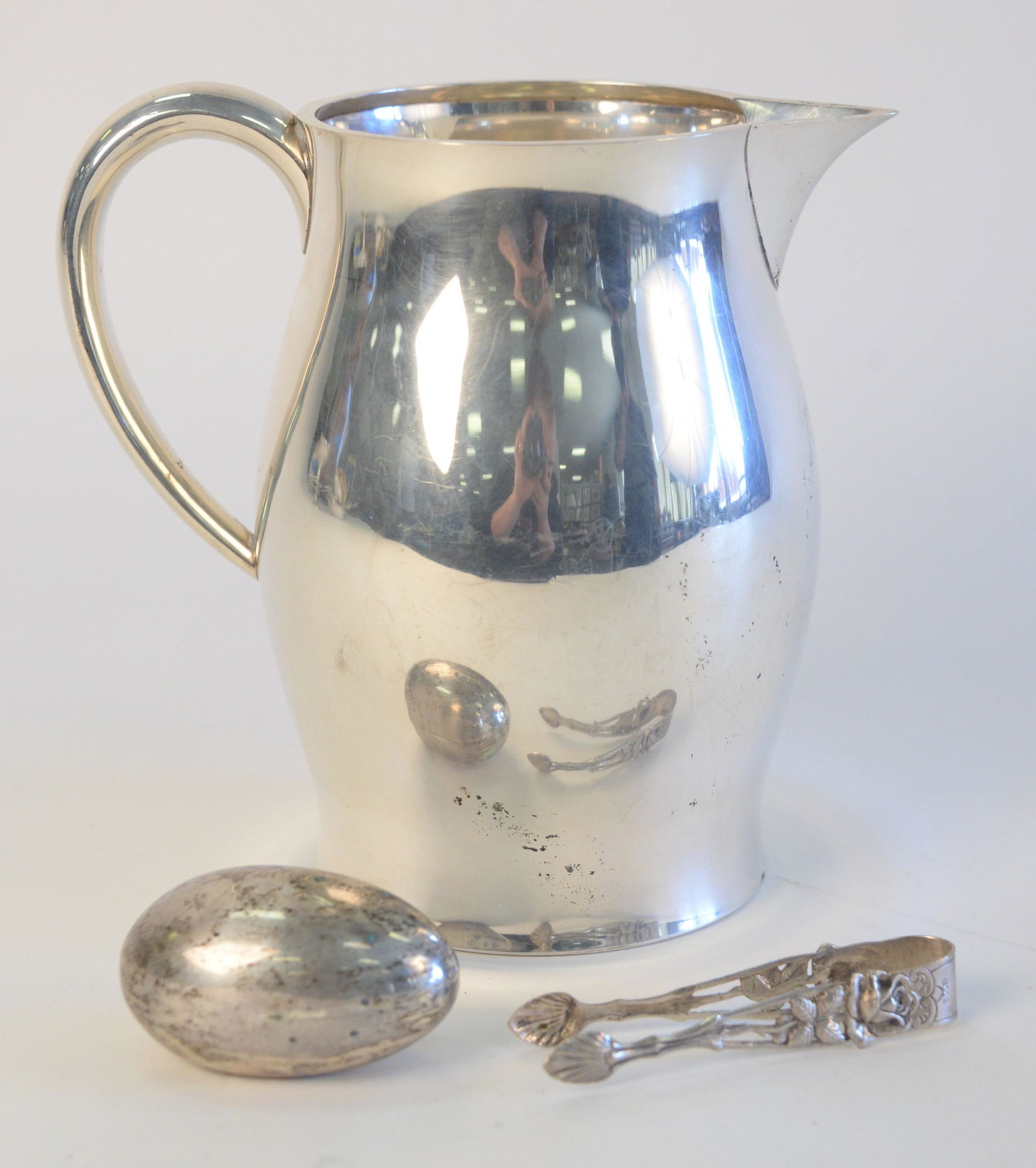 Sterling Silver Group to include Silver Pitcher, pair o (1 of 4)