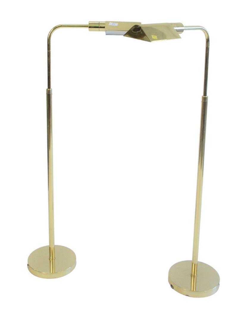 Pair of Mendizabal Adjustable Brass Floor Lamps. (1 of 4)