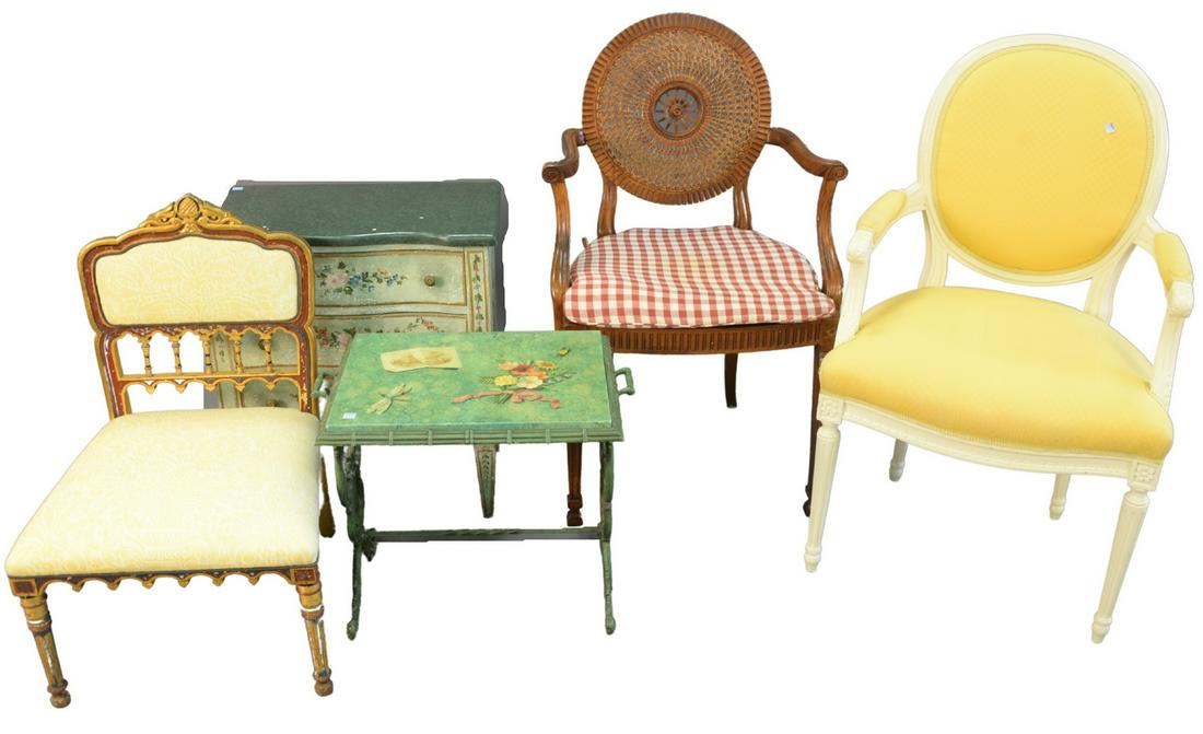 Five Piece Lot, to include diminutive 3 drawer chest (1 of 5)