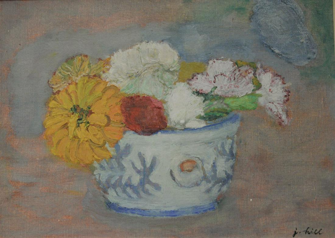 Jerome HIll (1905 - 1972), still life of flowers in (1 of 4)