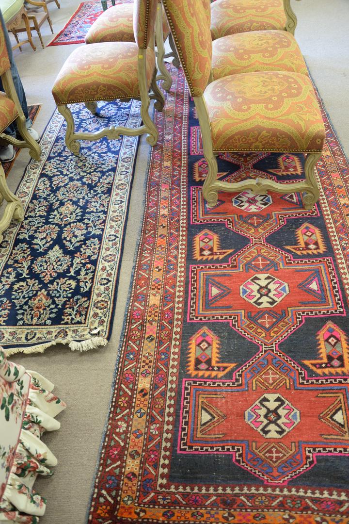Two Oriental Runners, 3' 8" x 16' 4" and 2' 3" x 3'. (1 of 3)