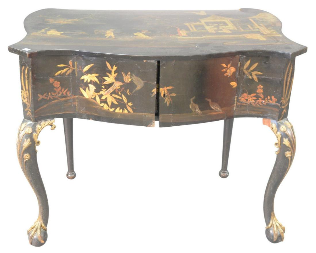 Dutch Louis XV Style Gold and Black Japanned Server, (1 of 6)