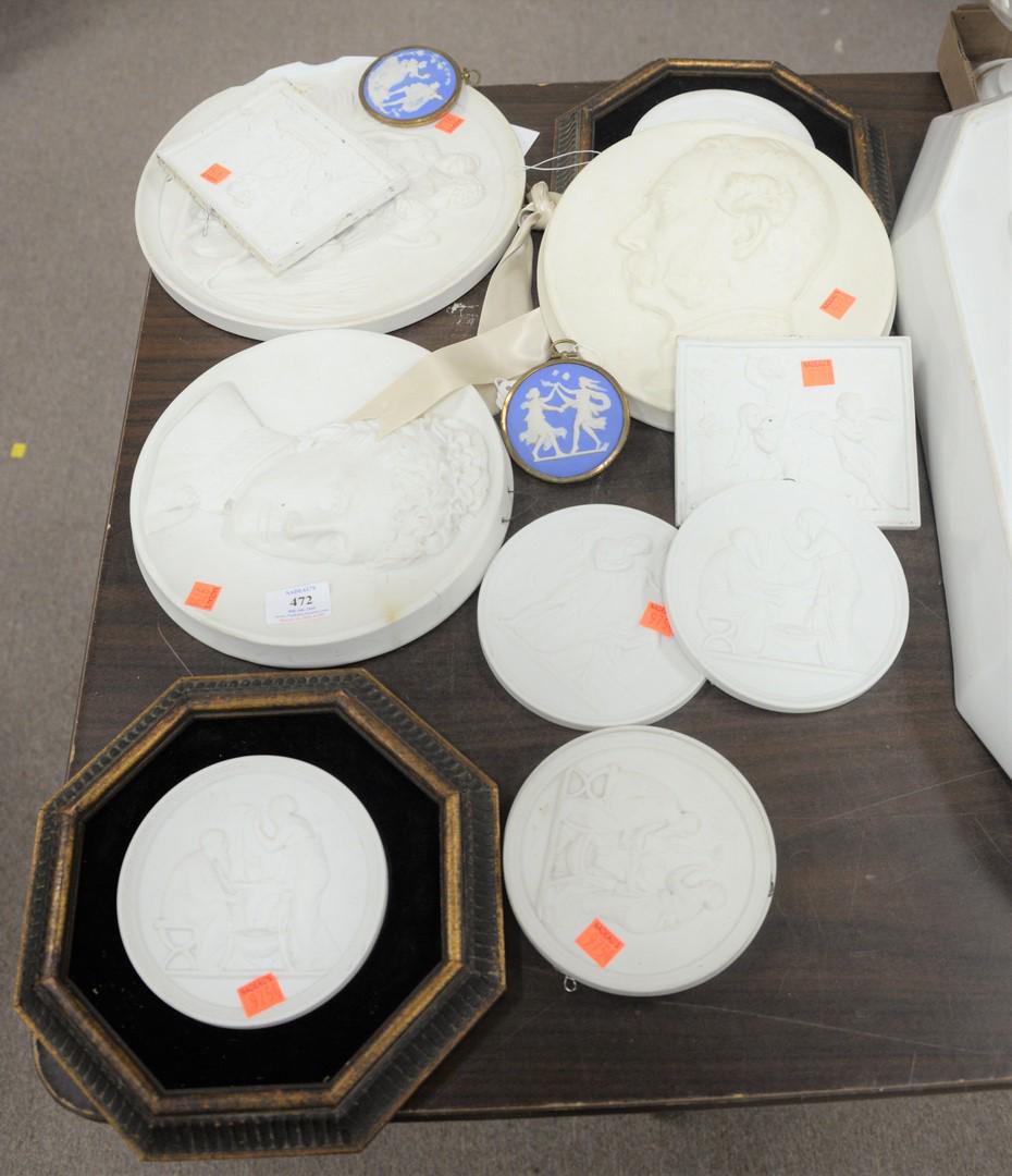 Large Grouping of Composite Figural Wall Plaques, to (1 of 4)