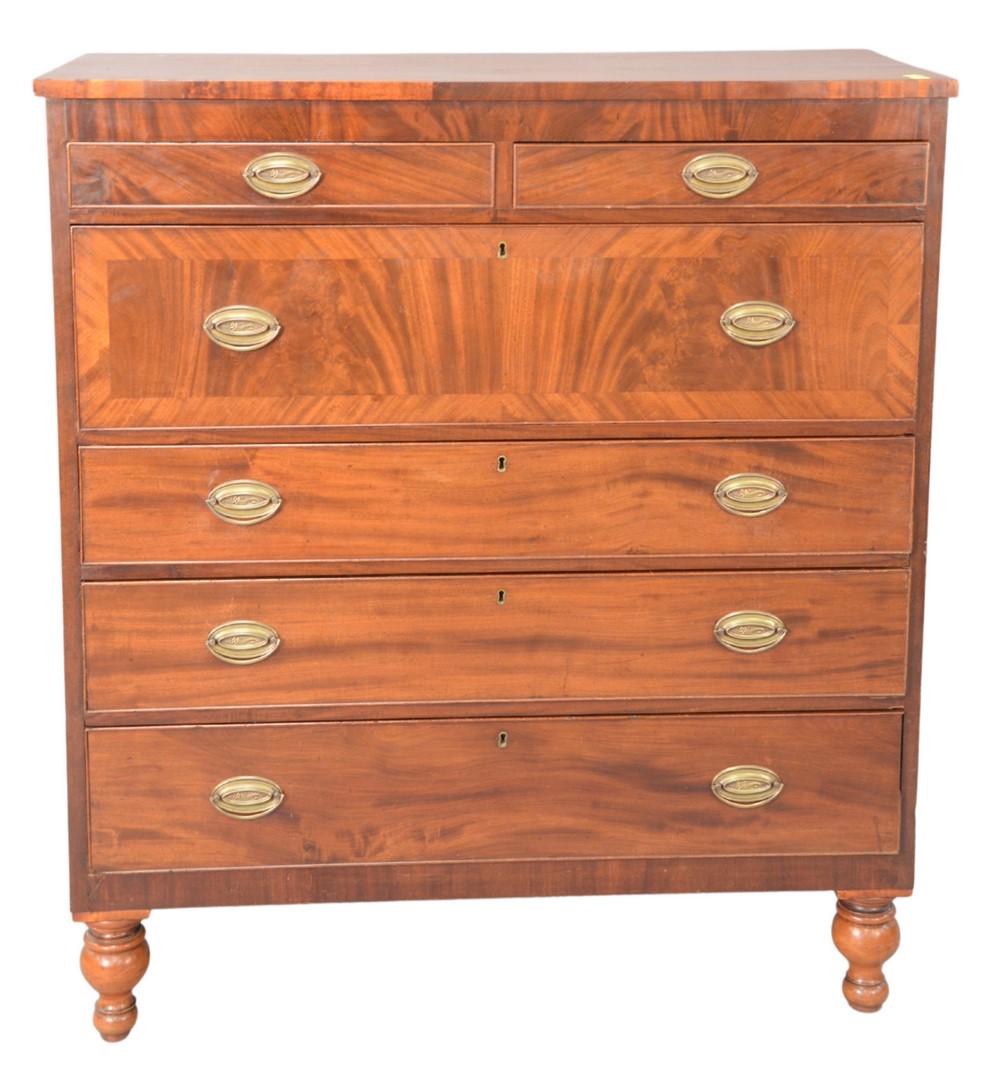 Federal Mahogany Chest having two over four drawers on (1 of 4)