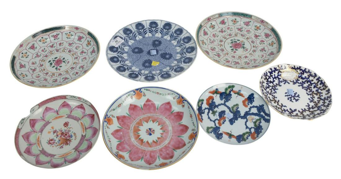 Seven Porcelain Plates to include Chinese Famille Rose (1 of 5)