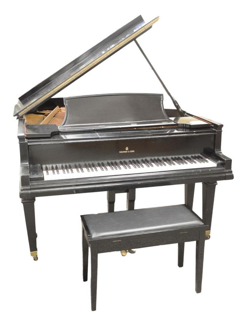 Steinway and Sons Grand Piano model A ebonized with (1 of 6)
