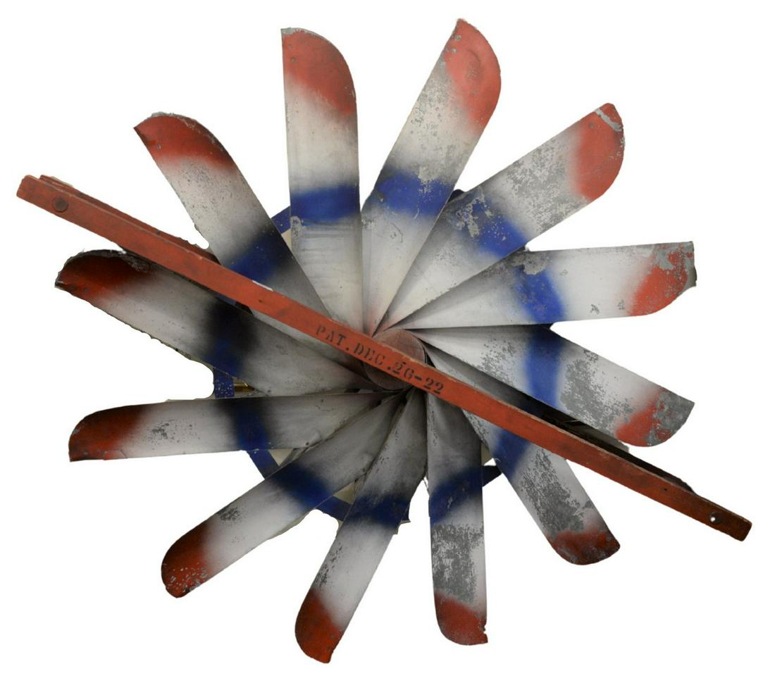 American Red, White and Blue Painted Folk Art Windmill (1 of 3)