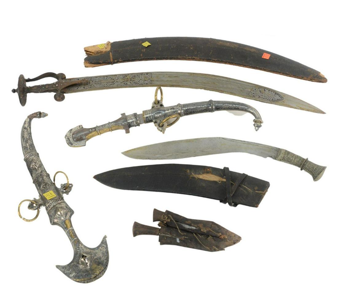 Group of Six Knives and Daggers to include two Middle (1 of 7)