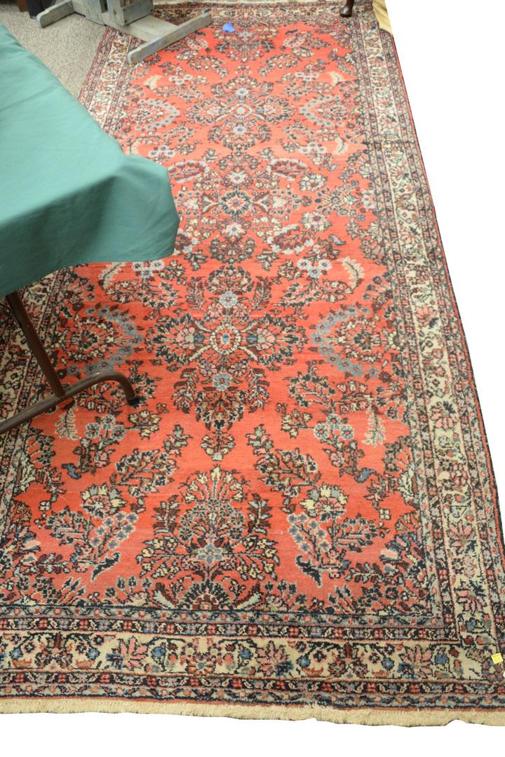 Sarouk Oriental Hall Runner, 4' 4" x 10' 1". (1 of 4)