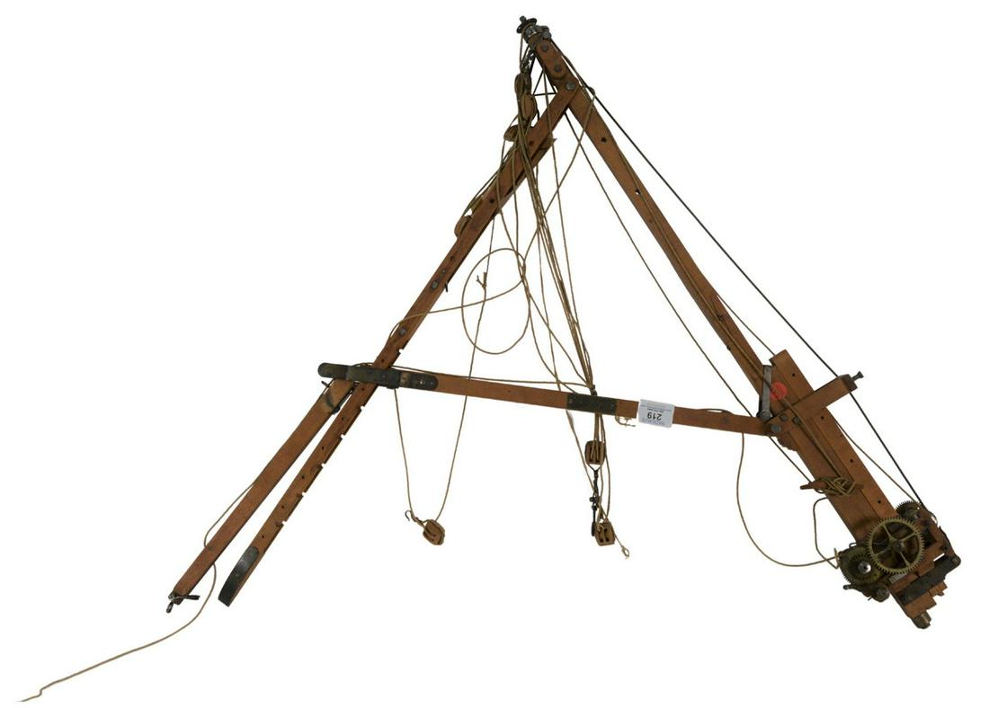 American Wood, String, and Metal Erie Canal Crane (1 of 5)