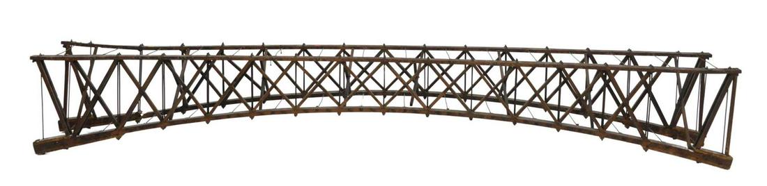 Large Wood Railroad Bridge Model, architectural (1 of 4)