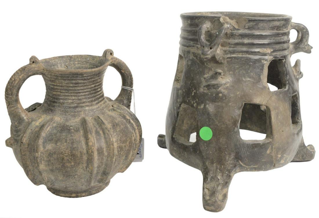 Two Large Grey Ancient Pottery Pieces, to include (1 of 5)