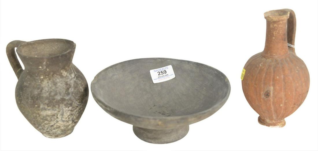 Group of Three Ancient Pottery Pieces, to include (1 of 5)