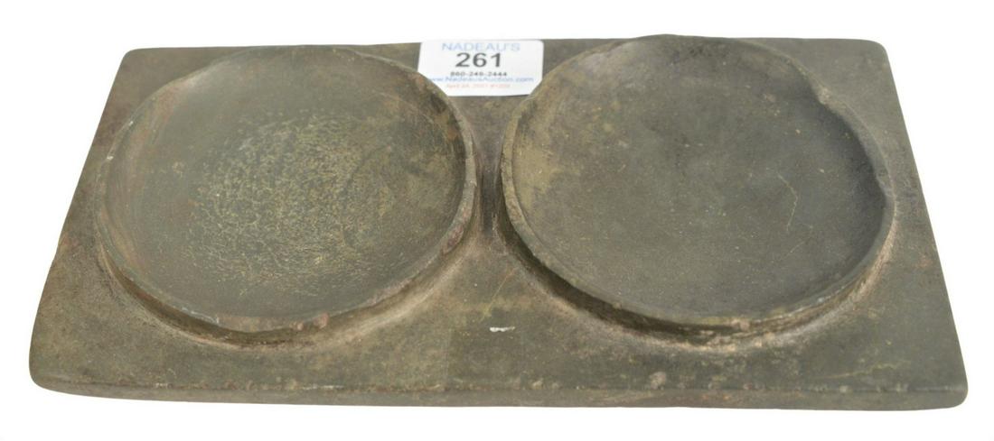 Egyptian Metamorphic Schist Scribes Ink Holder, having (1 of 3)