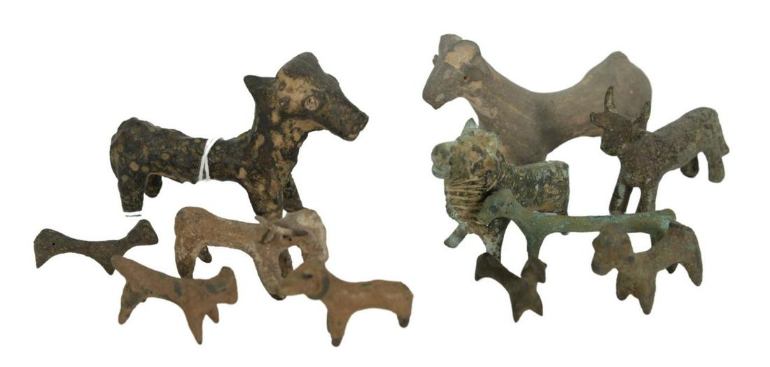 Group of Eleven Ancient Bronze Animal Figures, to (1 of 4)