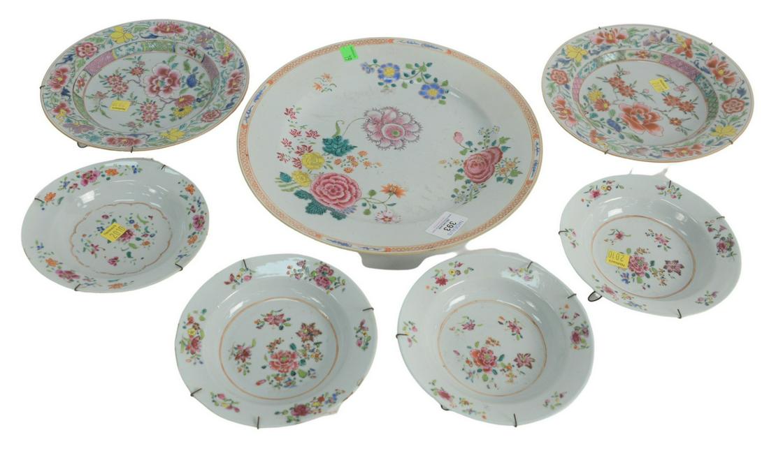 Seven piece lot to include three Famille Rose Porcelain (1 of 5)