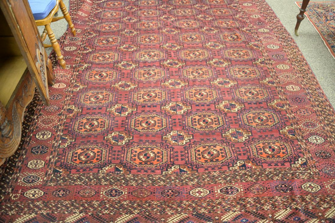 Bokara Oriental Carpet, 7' x 11' 3". (1 of 4)