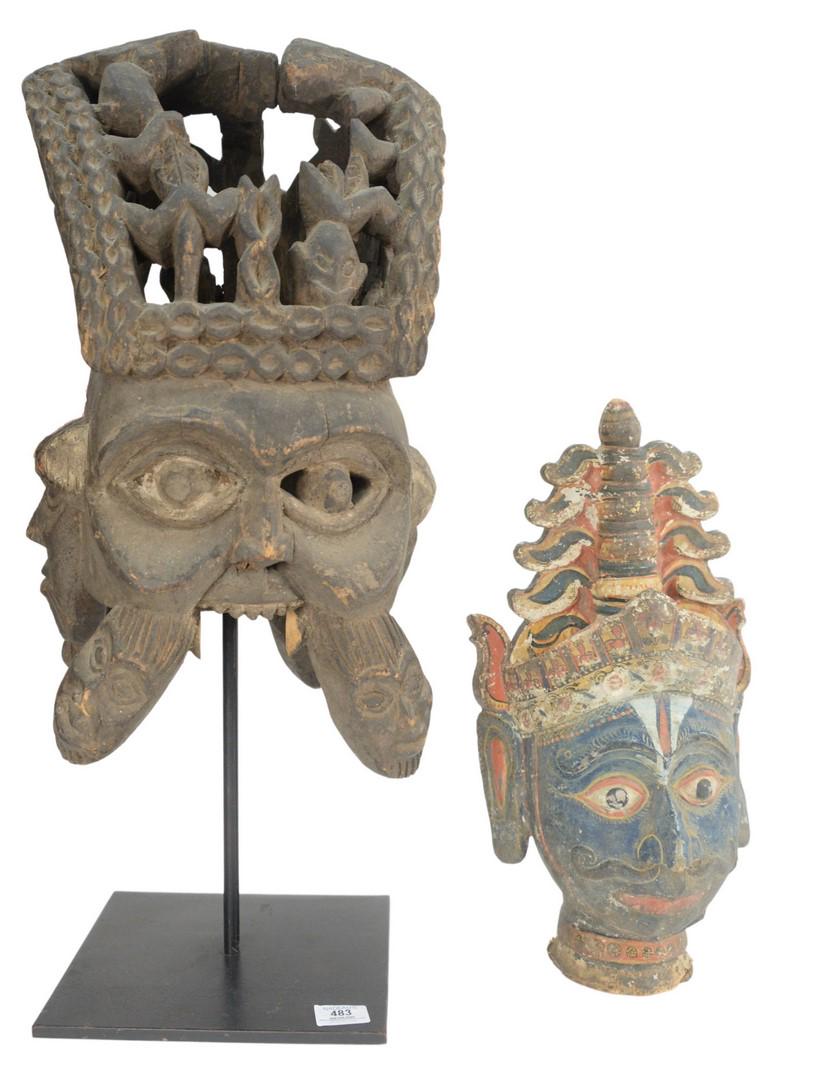 Two Carved Wood Items to include an African carved (1 of 7)