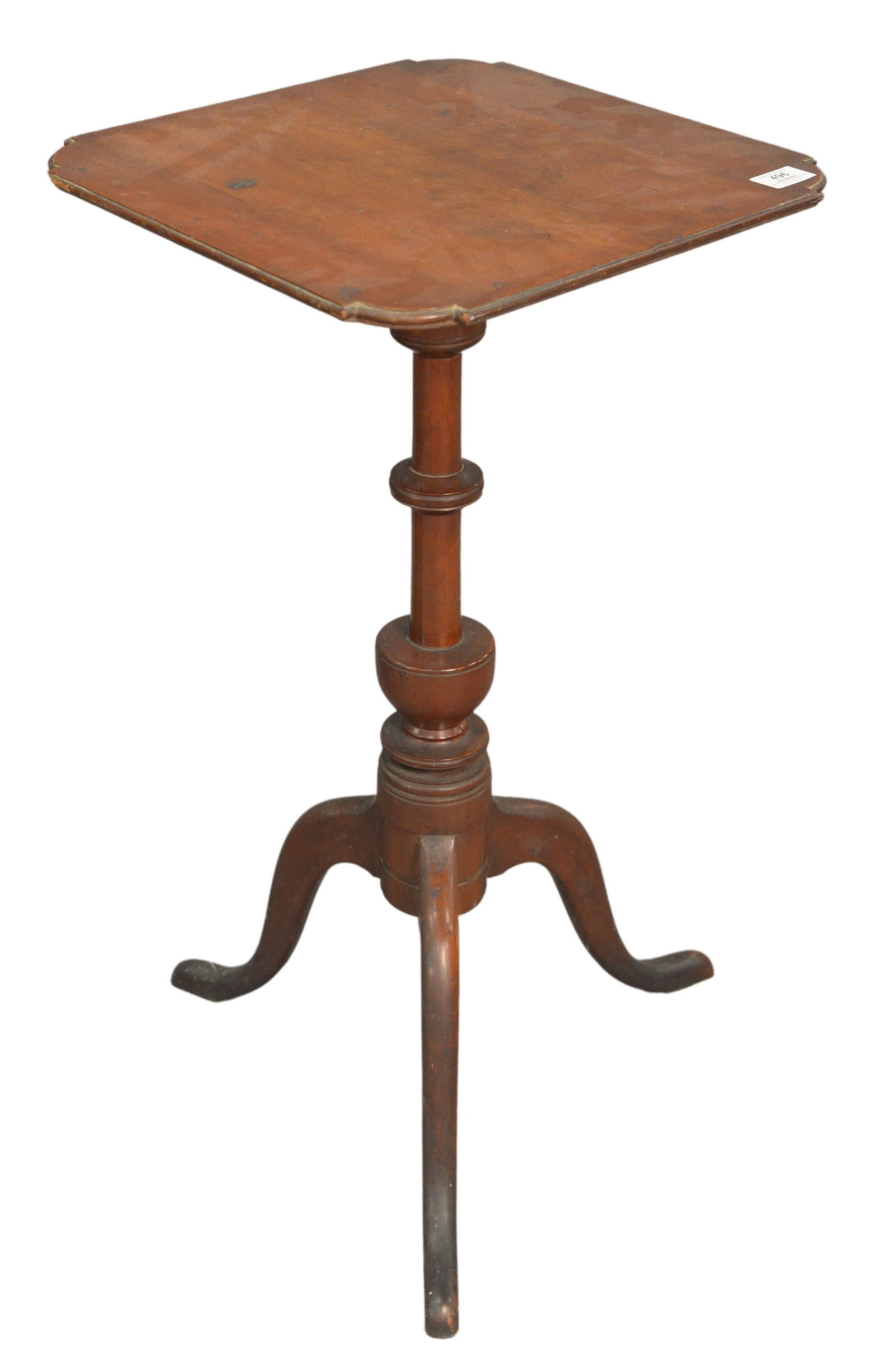 Cherry Candle Stand with shaped top on urn carved shaft (1 of 4)