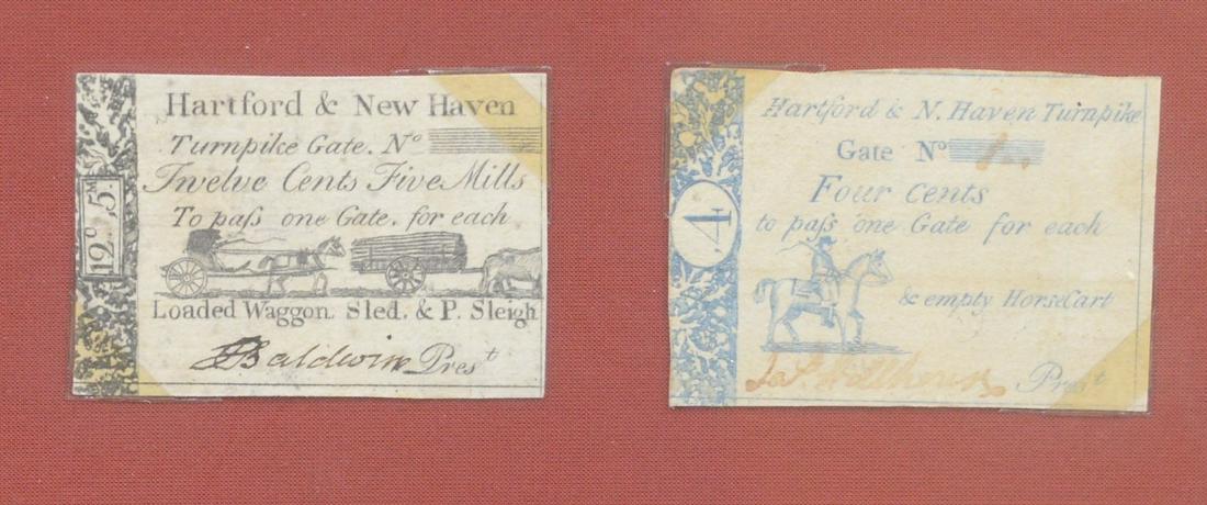 Two Framed Connecticut Colonial Currency, both Hartford (1 of 4)