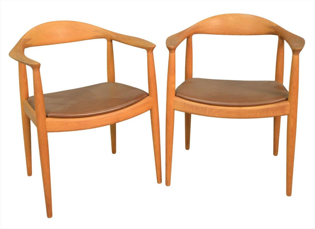 Set of Ten Hans Wegner Armchairs, "The Chairs", teak (1 of 6)