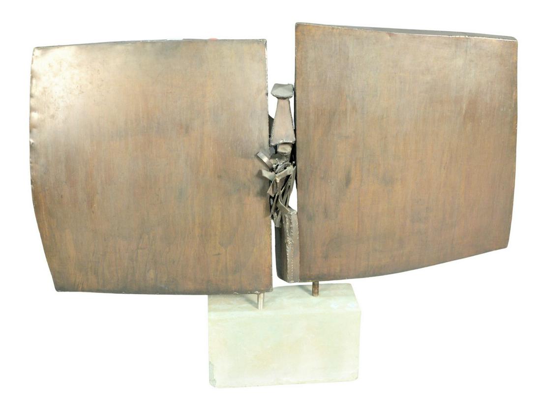 Harvey Weiss (American, 1922-2007), Origins II, welded: Harvey Weiss (American, 1922-2007), Origins II, welded metal, unsigned, overall 42" x 50" x 14".