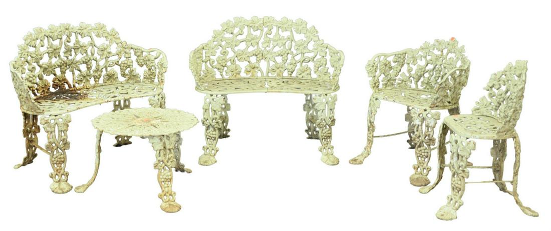 Five Piece Iron Lot having grape motif, to include two (1 of 5)